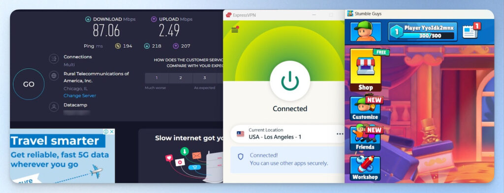 實測 ExpressVPN 遊戲 VPN