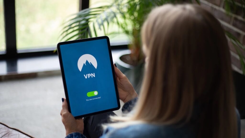 平板畫面顯示 VPN 連線完成