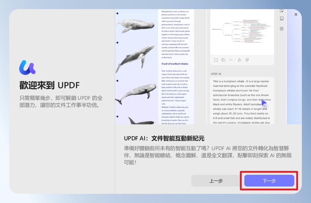 UPDF 電腦版安裝歡迎畫面