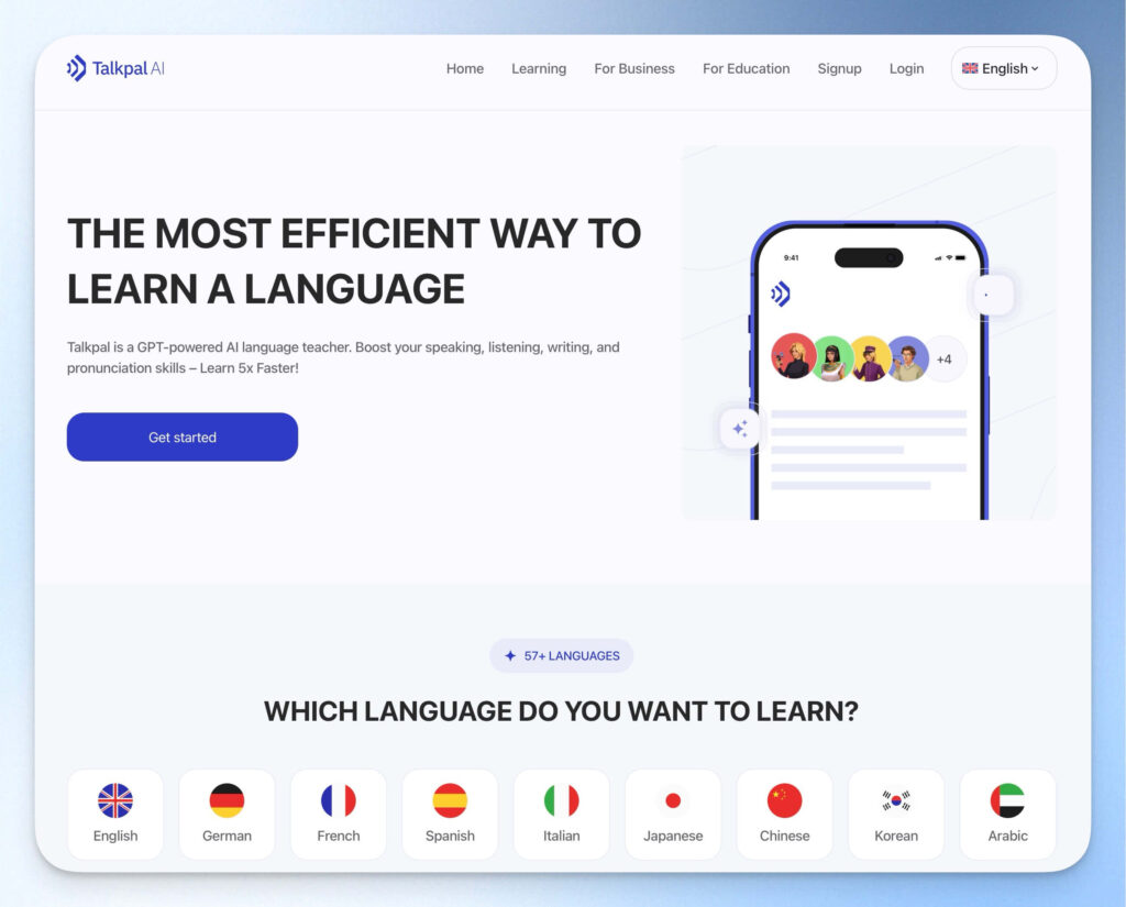 Talkpal AI 首頁