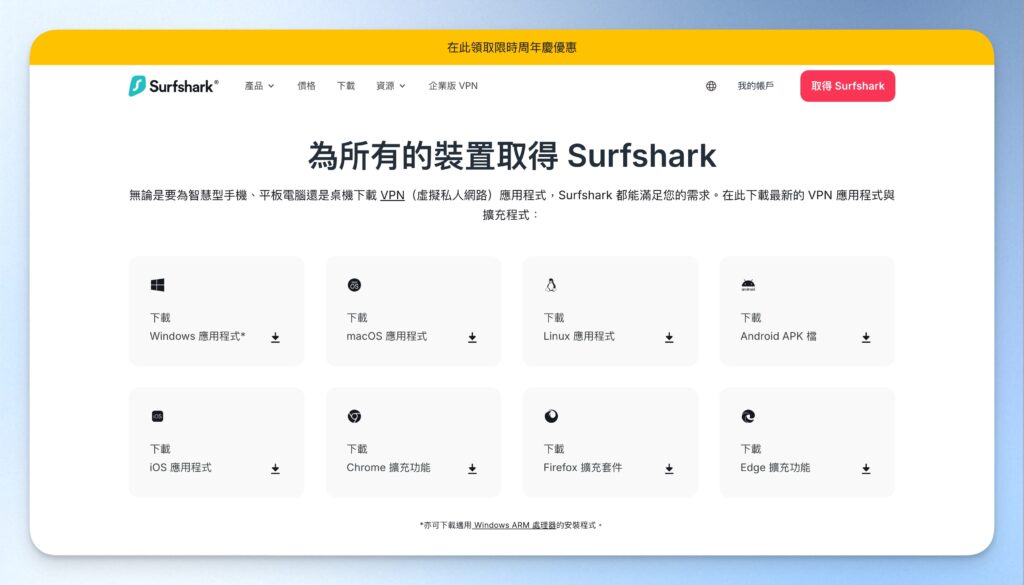 Surfshark VPN 支援多種裝置